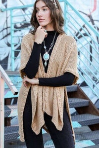 Cardigan Bohemien con trecce