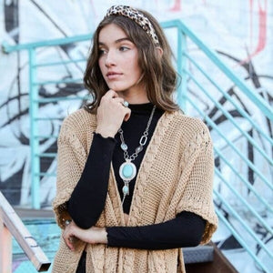 Cardigan Bohemien con trecce